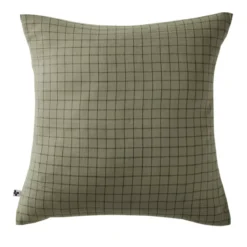 Federa quadrata garza di cotone (60 x 60 cm) Gaïa Mix Verde rosmarino