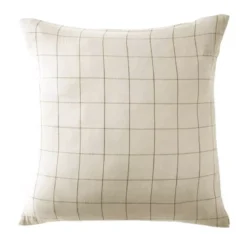 Federa quadrata garza di cotone (60 cm) Gaïa Match Beige pampa