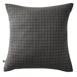 Federa quadrata garza di cotone (60 x 60 cm) Gaïa Mix Grigio granito