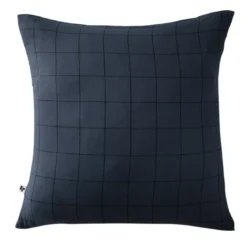Federa quadrata garza di cotone (60 cm) Gaïa Match Blu notte