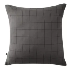 Federa quadrata garza di cotone (60 cm) Gaïa Match Grigio granito