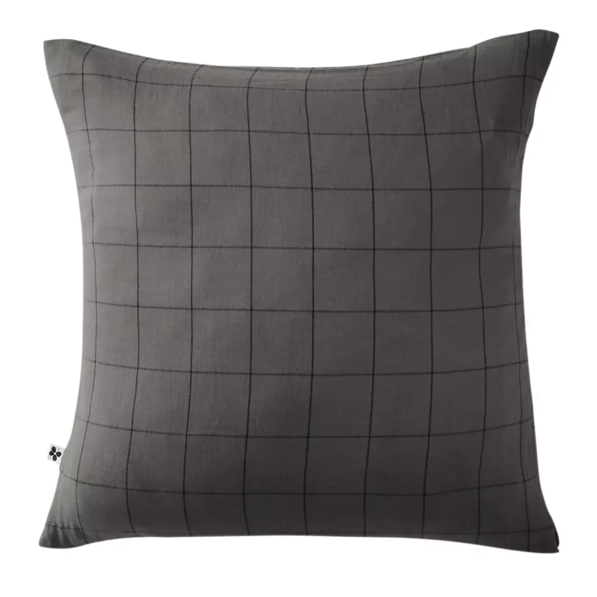 Federa quadrata garza di cotone (60 cm) Gaïa Match Grigio granito