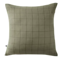 Federa quadrata garza di cotone (60 cm) Gaïa Match Verde rosmarino