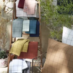 Federa quadrata garza di cotone (60 cm) Gaïa Match Verde rosmarino