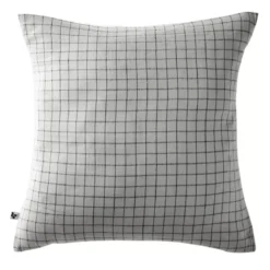 Federa quadrata garza di cotone (60 x 60 cm) Gaïa Mix Grigio nuvola