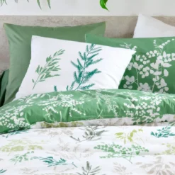 Federa quadrata in percalle (63 x 63 cm) Sylvana Verde