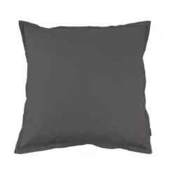 Federa quadrata percalle di cotone (65 cm) Cali Grigio antracite