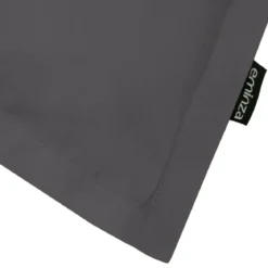 Federa quadrata percalle di cotone (65 cm) Cali Grigio antracite