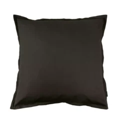 Federa quadrata percalle di cotone (65 cm) Cali Nero