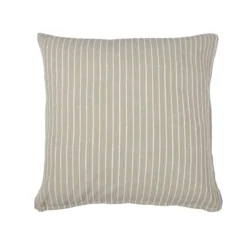 Federa quadrata reversibile in cotone testurizzato e percale (60 x 60 cm) Alice Ecru