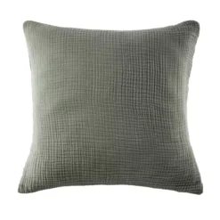Federa quadrupla garza di cotone (60 x 60 cm) Victoria x Gaïa Verde rosmarino