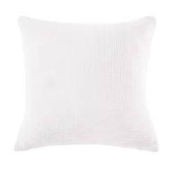 Federa quadrupla garza di cotone (60 x 60 cm) Victoria x Gaïa Bianco chantilly