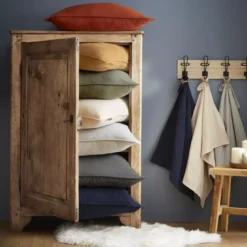 Federa rettangolare flanella di cotone (50 x 70 cm) Théa Grigio chiaro