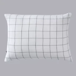 Federa rettangolare garza di cotone (70 cm) Gaïa Match Bianco chantilly