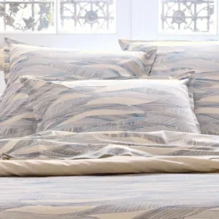 Federa rettangolare in cotone lavato (50 x 70 cm) Onde Blu