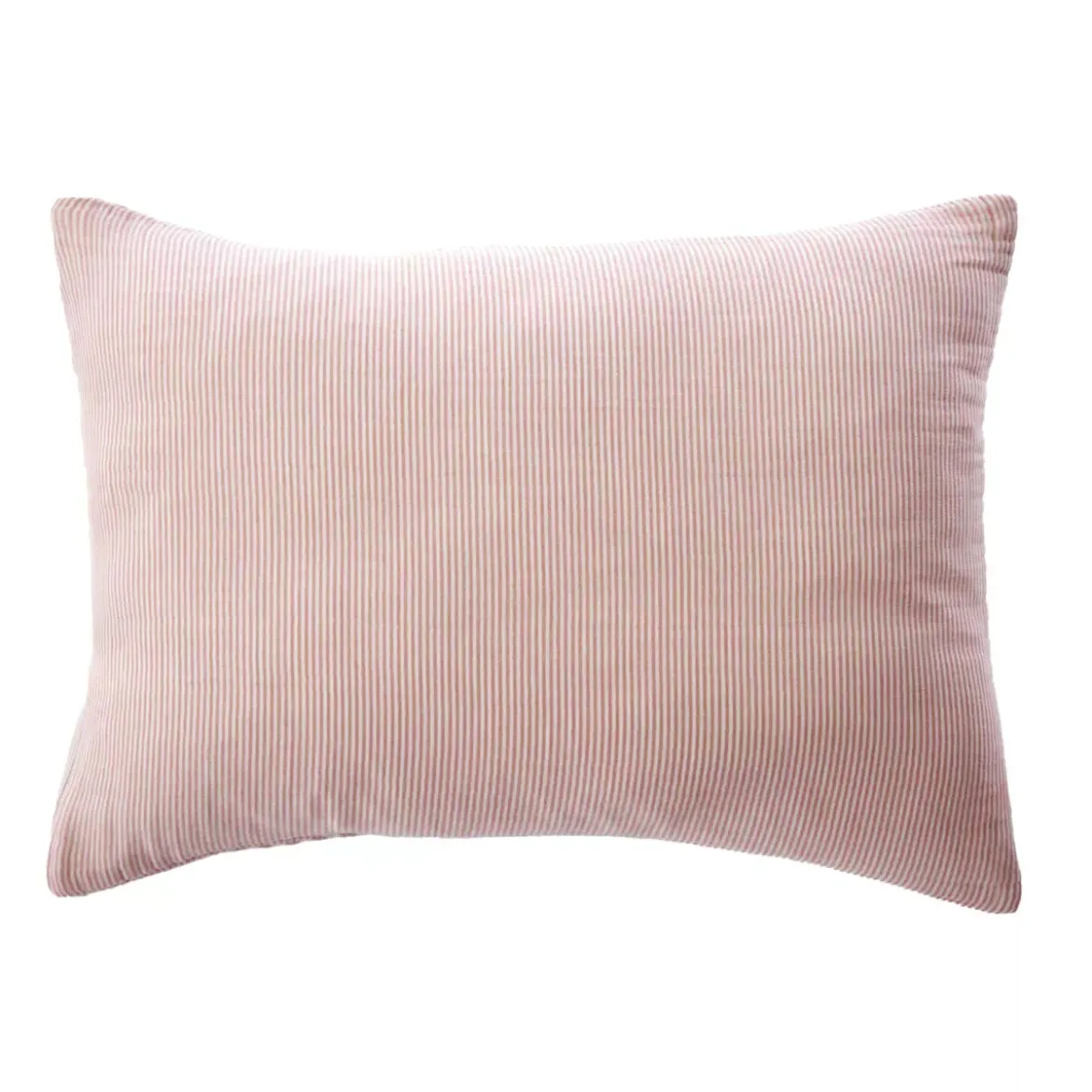 Federa rettangolare in garza di cotone (50 x 70 cm) Gaïa righe Albicocca
