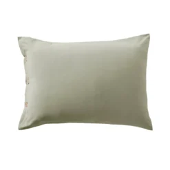 Federa rettangolare in percalle di cotone (50 x 70 cm) Diane Verde Salvia