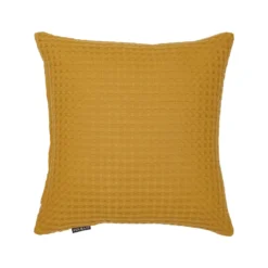 Fodera cuscino quadrata cotone nido d'ape (40 x 40 cm) Maya Giallo zafferano