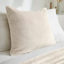 Fodera per cuscino quadrato in flanella (60 x 60 cm) Didou Beige greige