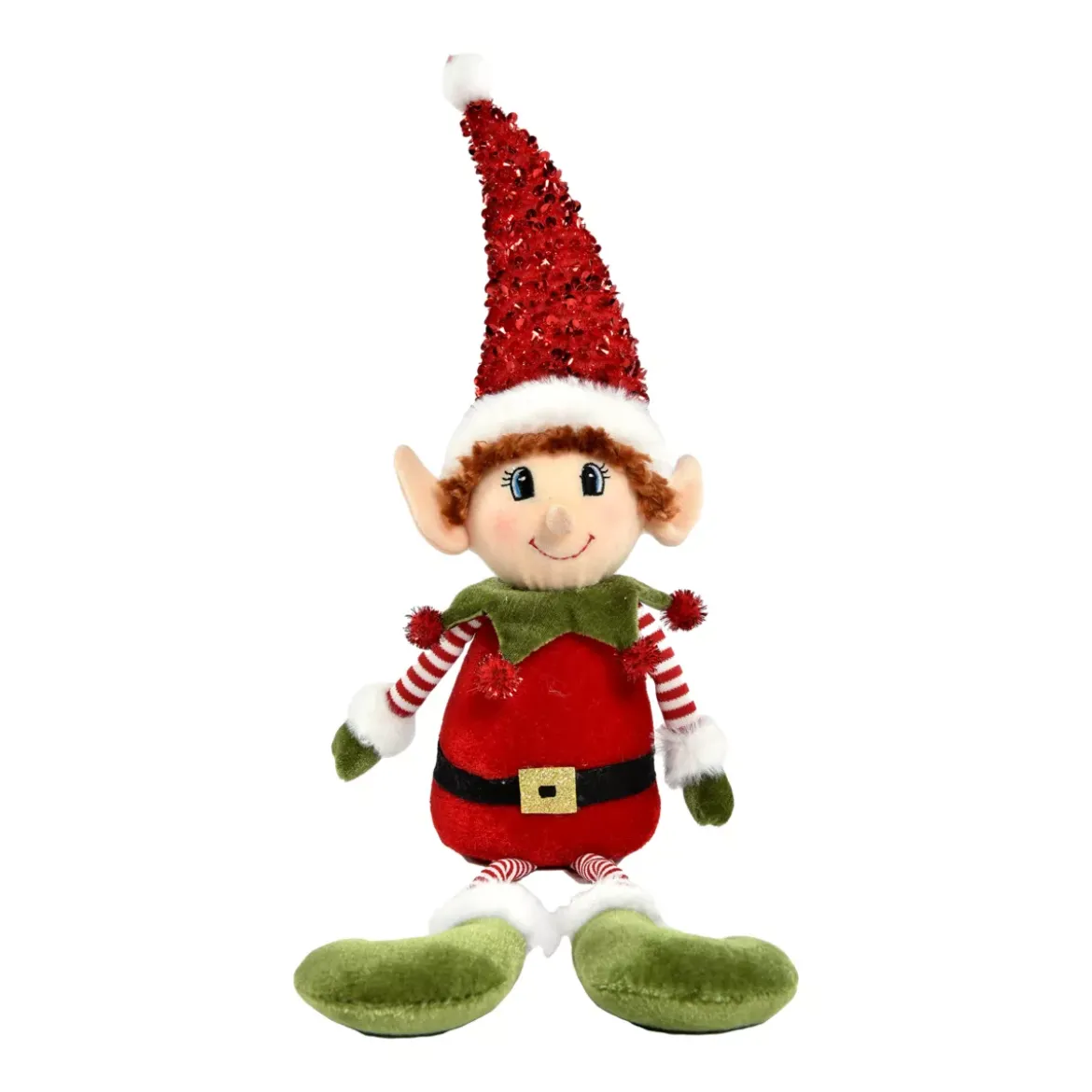 Folletto buffone da sedere (H57 cm) Pipo in Babbo Natale