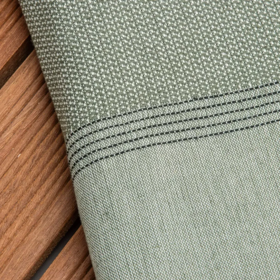 Fouta cotone riciclato (100 x 200 cm) Beach Verde cachi