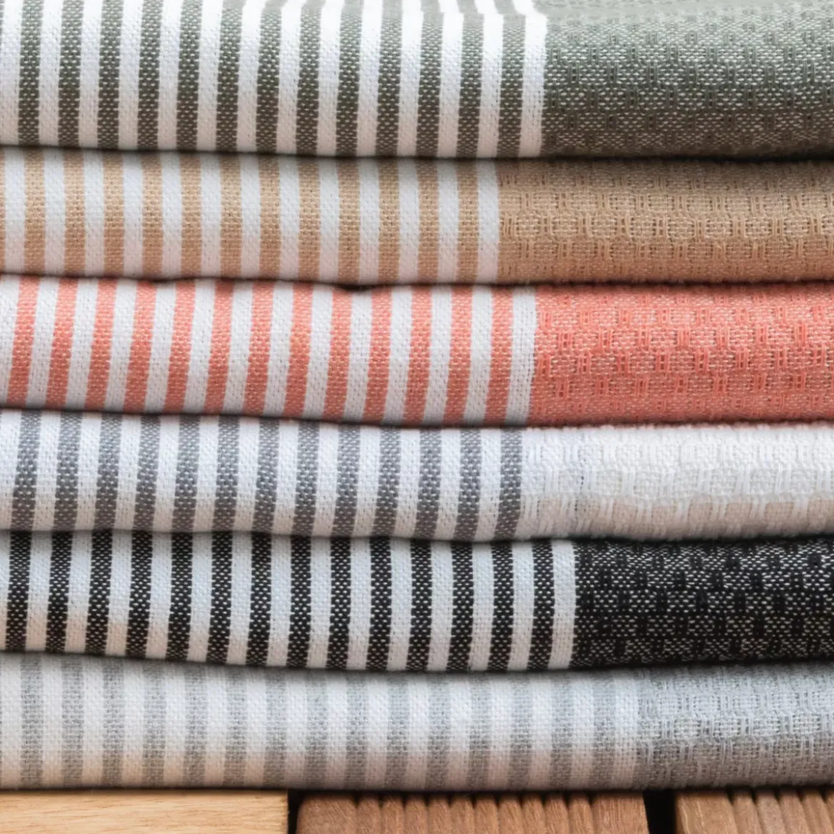 Fouta cotone riciclato (100 x 200 cm) Oceano Beige
