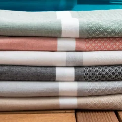 Fouta cotone riciclato (100 x 200 cm) Selma Nero