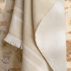 Fouta in cotone e spugna (95 x 180 cm) Elora Beige