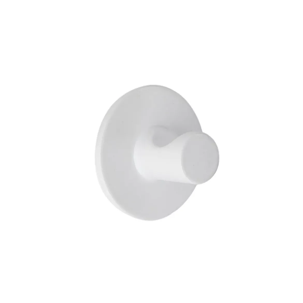 Gancio adesivo 3M (D4 cm) Zinc Bianco
