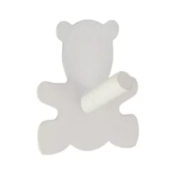 Gancio adesivo 3M inox (H15 cm) Orsetto Bianco