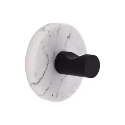Gancio adesivo singolo effetto marmo Sema Grigio