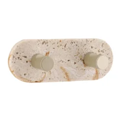Gancio doppio adesivo effetto travertino Lina Beige
