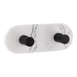 Gancio doppio adesivo effetto marmo Sema Grigio