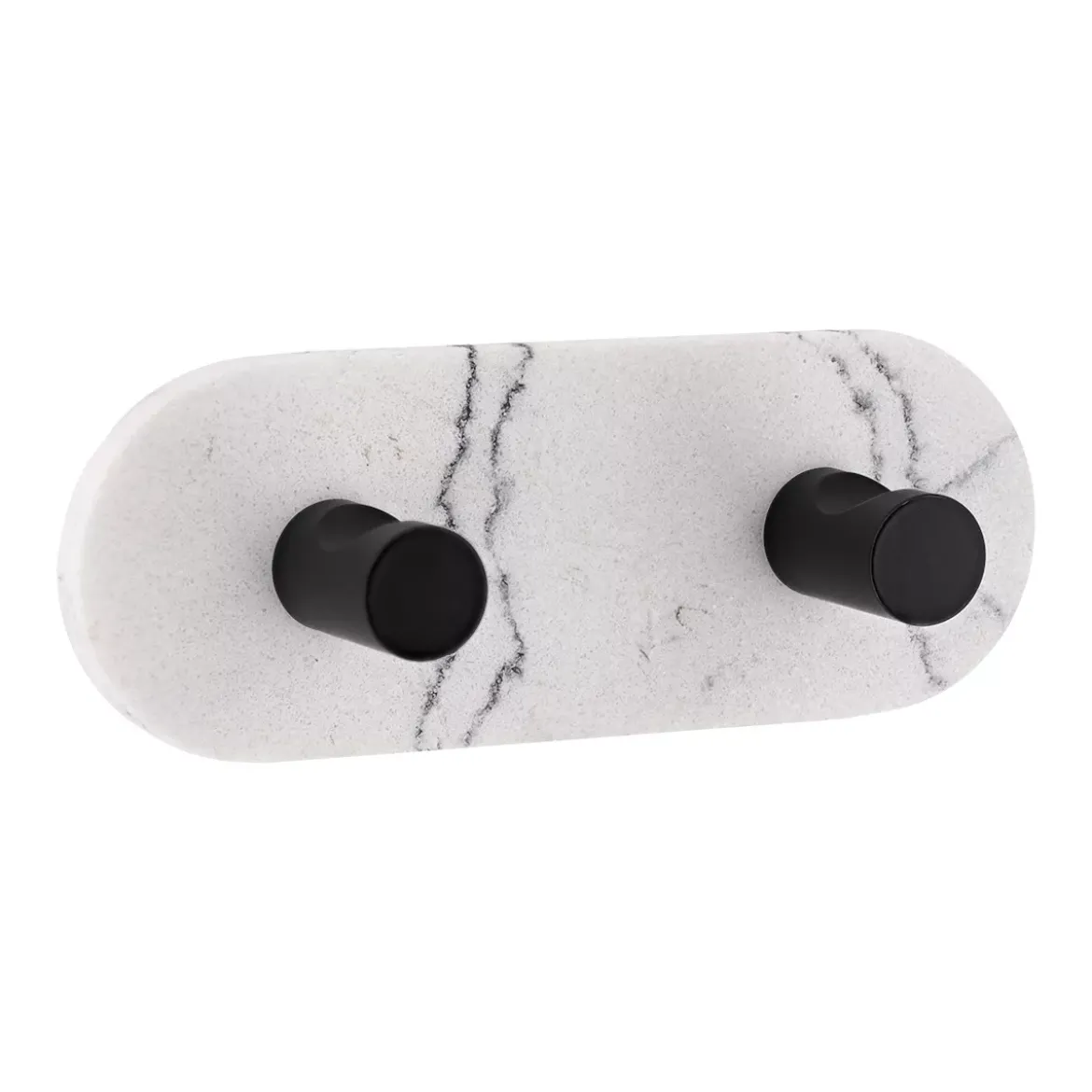 Gancio doppio adesivo effetto marmo Sema Grigio