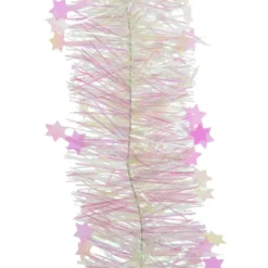 Ghirlanda di Natale Stellato Bianco perlato