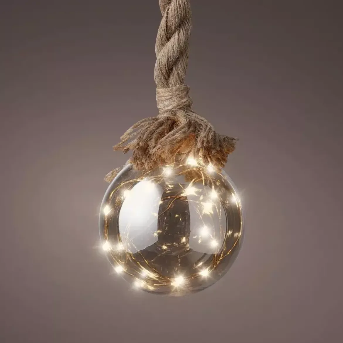Ghirlanda luminosa a pile 30 LED (14 cm) Bianco caldo