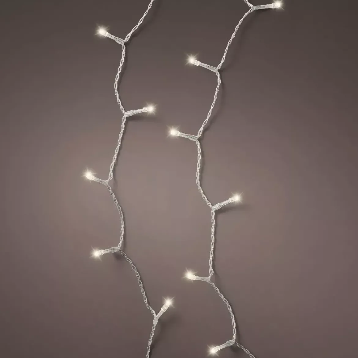 Ghirlanda luminosa a pile 7,10 m 96 LED Durawise Bianco caldo