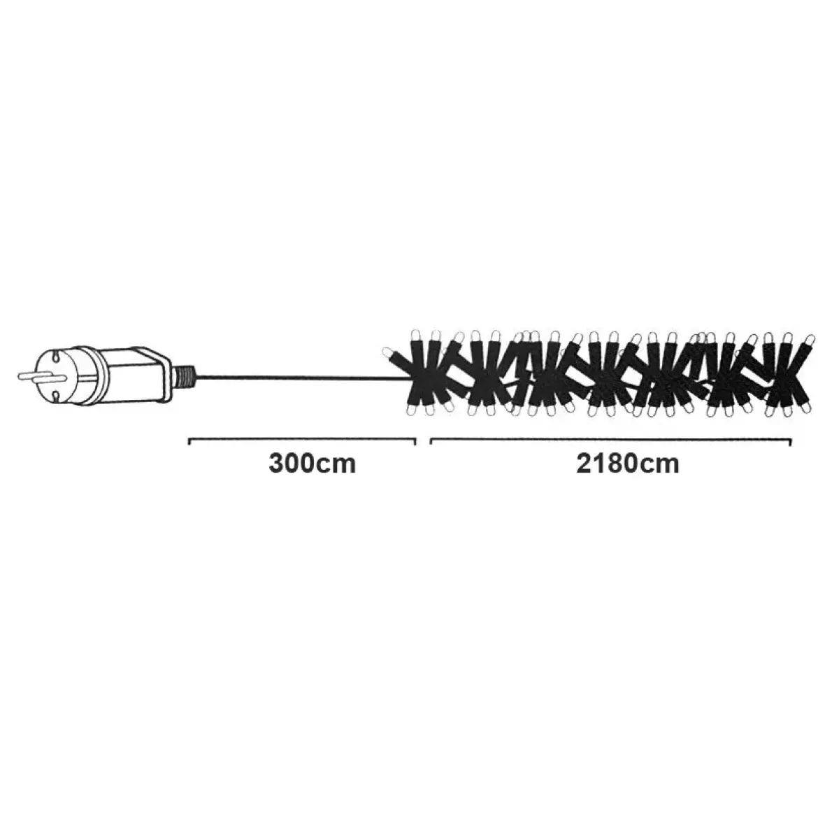Ghirlanda luminosa Boa 21,80 m Bianco caldo 3000 LED CN
