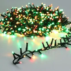 Ghirlanda luminosa Lusso 5,60 m 768 LED cavo verde Luxe Tricolore Verde/Rosso/Bianco
