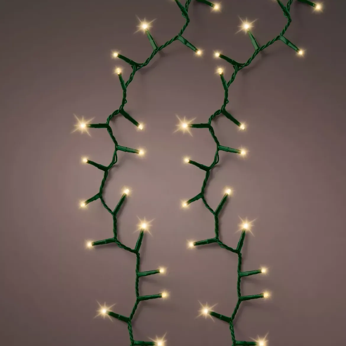 Ghirlanda luminosa 16 m 750 LED cavo verde Luxe Bianco caldo Champagne