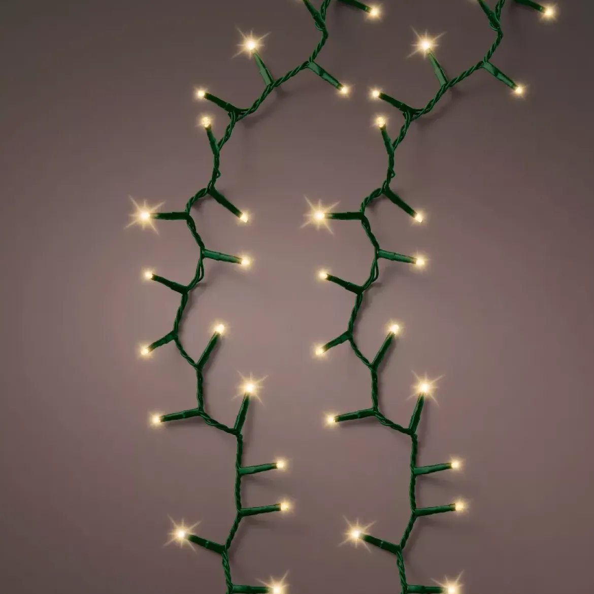 Ghirlanda luminosa 45 m 2000 LED cavo verde Luxe Bianco caldo Champagne