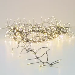 Ghirlanda luminosa 18 m 1440 Micro LED cavo nero Luxe Bianco caldo