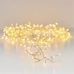Ghirlanda luminosa 18 m 1440 Micro LED cavo argento Luxe Bianco caldo