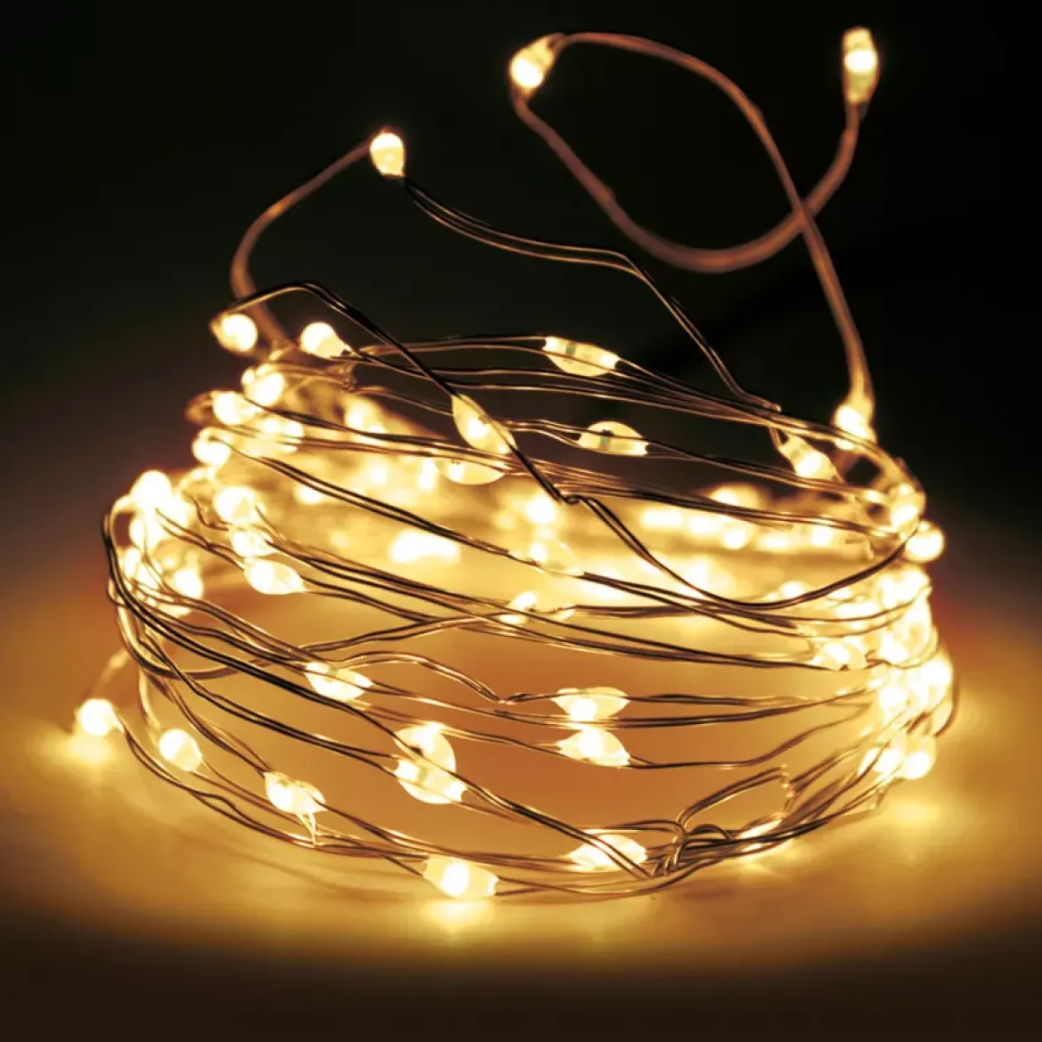 Ghirlanda luminosa 32 m 320 Micro LED Filo d'argento Bianco caldo