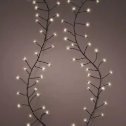 Ghirlanda luminosa 12 m 960 Micro LED cavo nero Luxe Bianco caldo