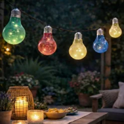 Ghirlanda luminosa solare Flashing 4,5 m - Multicolore 50 LED