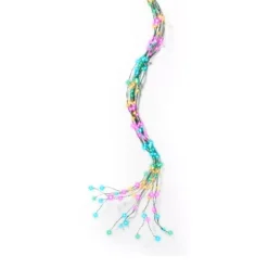 Ghirlanda tenda per albero 1,80 m 408 Micro LED cavo verde Multicolore pastello