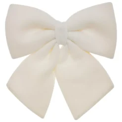 Grande fiocco di Natale in lana (H43 cm) Prestige Bianco