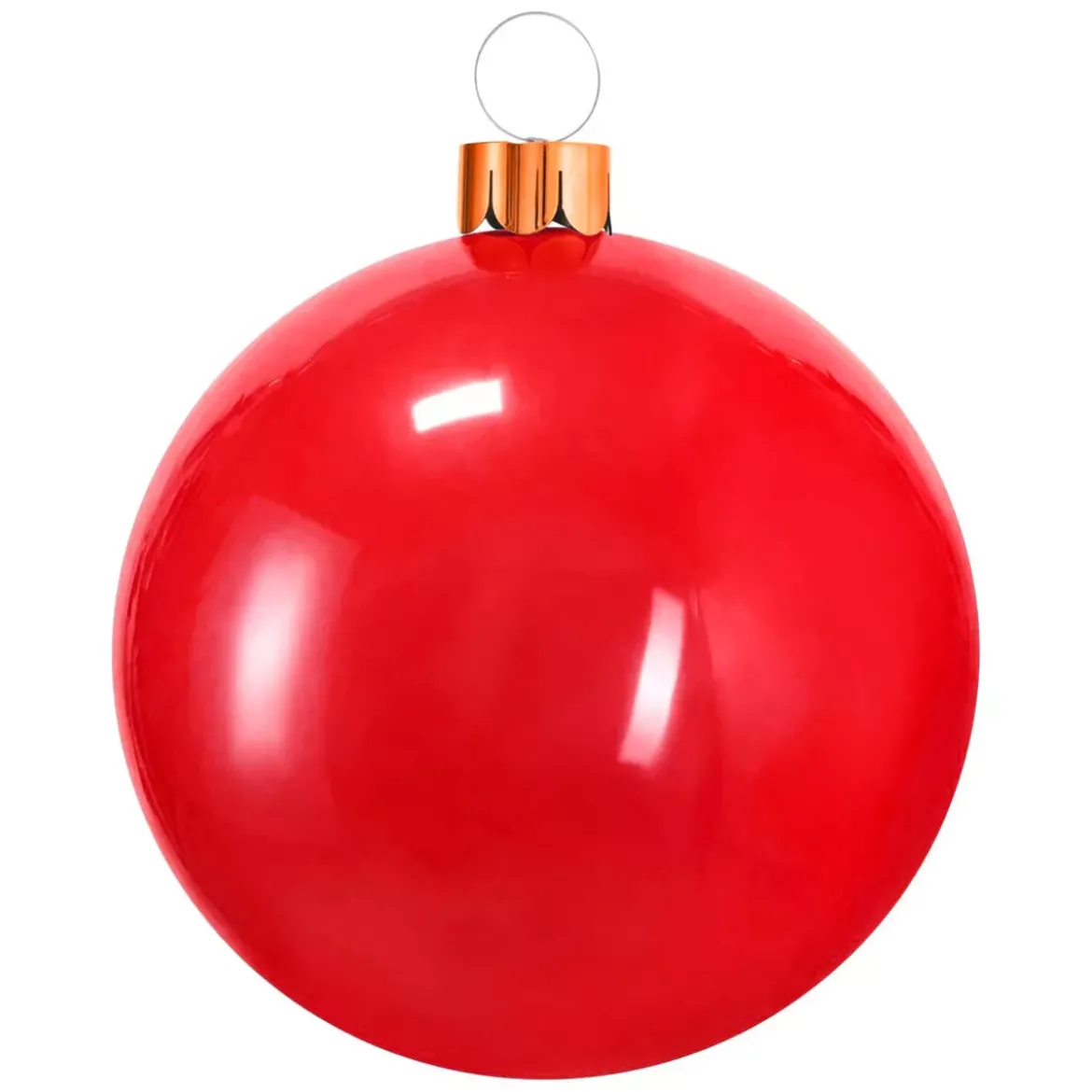 Grande pallina di Natale gonfiabile D65 cm Rosso