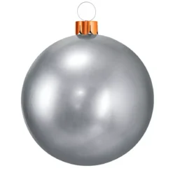 Grande pallina di Natale gonfiabile D65 cm Argento